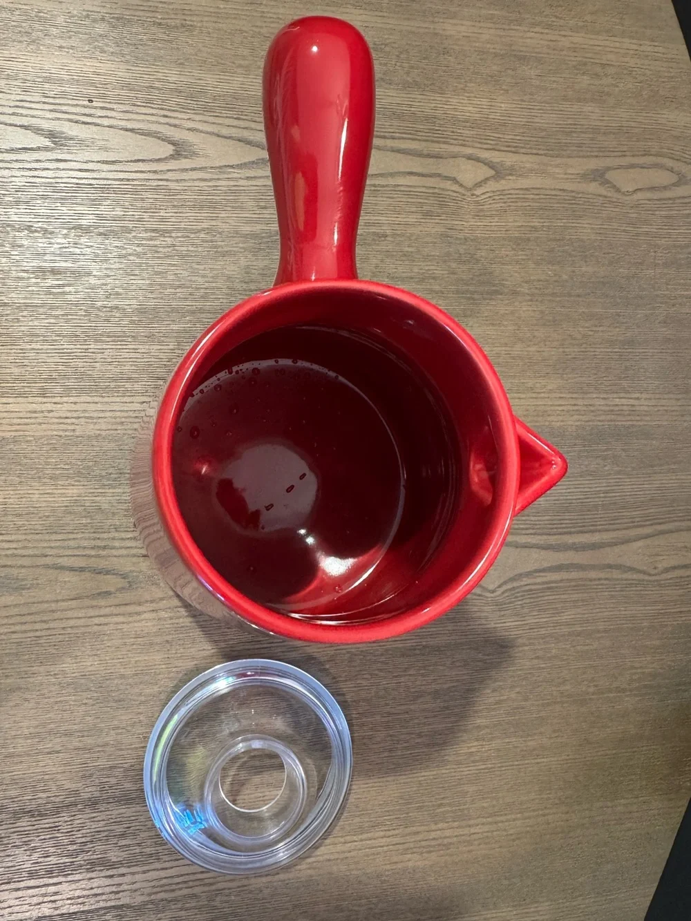 William Sonoma Bonjour Cranberry Red Hot Chocolate' Ceramic Pot Pitcher with Lid